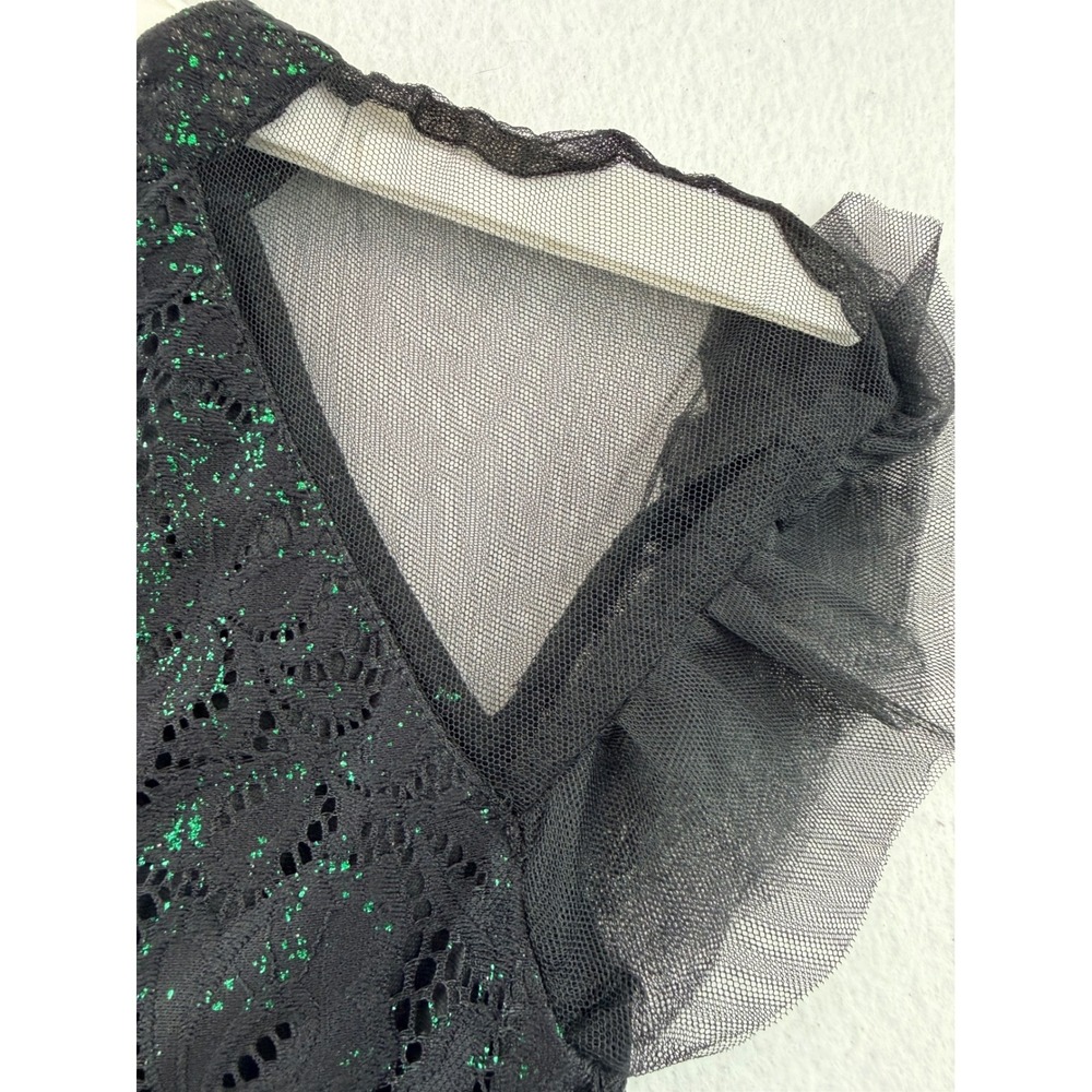 Wicked Paul Tazewell Black Green Lace Costume Dress Women's L 10/12 Universal - Picture 14 of 16
